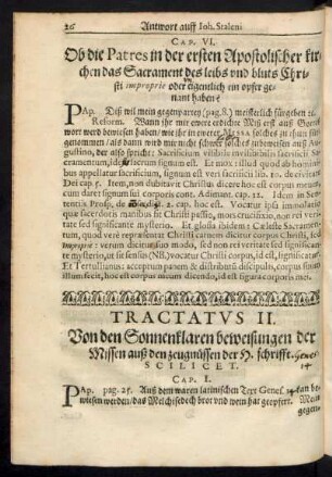 Tractatus II. Von den Sonnenklaren beweisungen der Missen auß den zeugnüssen der H. schrifft.