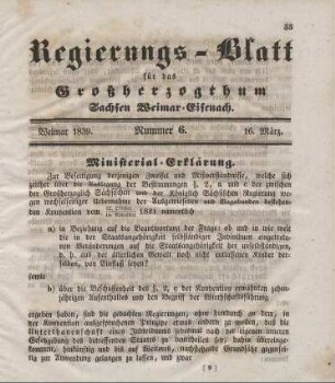 Nr. 6 : 16. März 1839