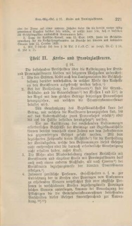 Theil II. Kreis- und Provinzialsteuern.
