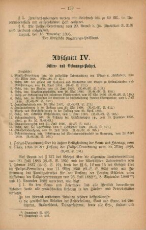 Abschnitt IV. Sitten- und Ordnungs-Polizei