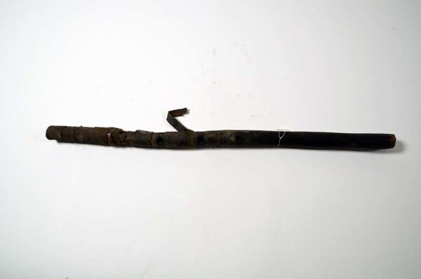 open longitudinal flute with finger holes