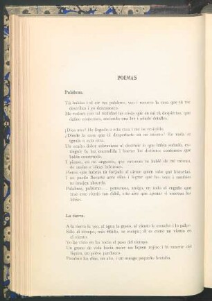 Poemas : Palabras [y] La tierra