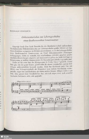 Dokumentarisches zur Lebensgeschichte eines Beethovenschen Sonatensatzes