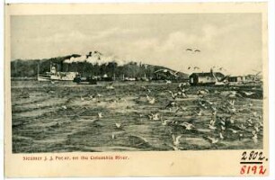 Nordamerika. Steamer J. J. Potter, on the Columbia River
