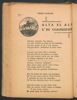 Alta el ala e' mi chambergo