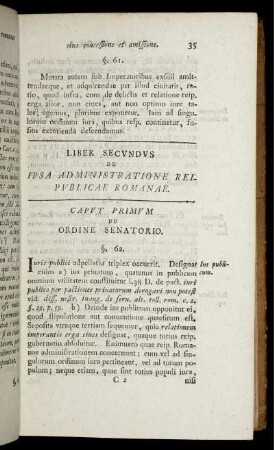 Caput primum. De ordine senatorio.