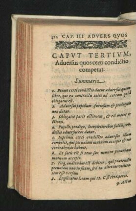 Caput Tertium. Adversus quos certi condictio competat.