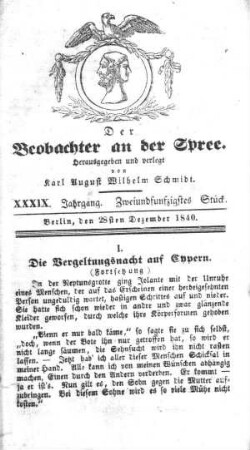 52. Stueck, 28. Dezember 1840