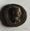Römische Münze, Nominal Denar, Prägeherr Macrinus für Diadumenianus, Prägeort nicht bestimmbar, Fälschung