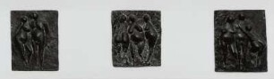 Mann mit zwei Frauen (Relief) : Pulsnitz, Rietschelstraße12. Ausstellung "Gustav Seitz. Bildwerke und Zeichnungen". Drei Reliefs "Liebespaar", "Drei Grazien" und "Mann mit zwei Frauen" (1963; G. Seitz)