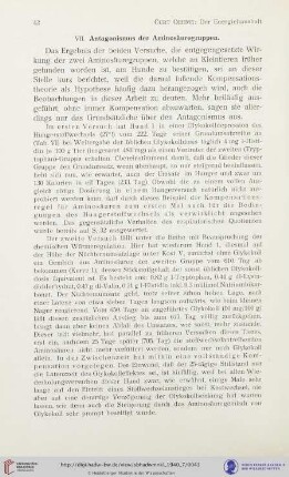 VII. Antagonismus der Aminosäuregruppen