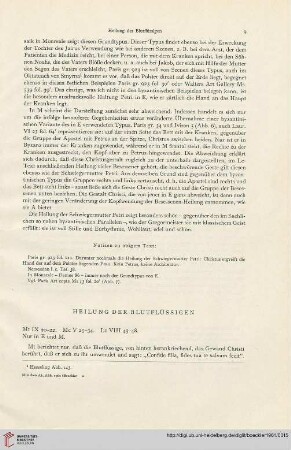 Heilung der Blutflüssigen