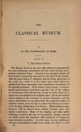 Classical museum : a journal of philology and of ancient history and literature, 4. 1847