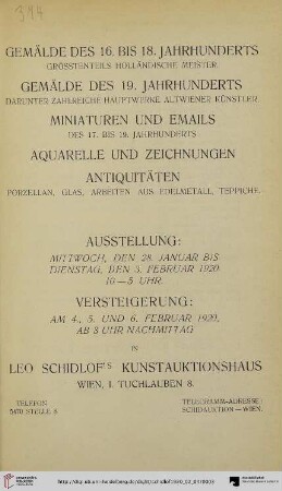 Gemälde des 16. bis 18. Jahrhunderts: Vorwiegend Werke holländischer Meister (Nr. 1-38)