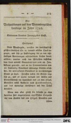 Siebenten Bandes Zwanzigstes Stuek.