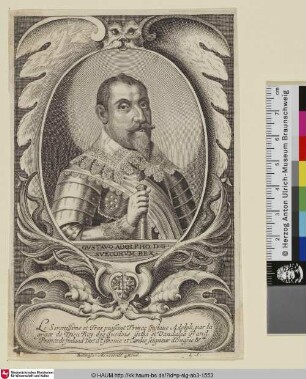 Gustavo Adolpho D. G. Suecorum Rex. [Gustav Adolf II., König von Schweden]