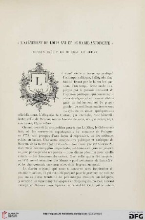 3. Pér. 30.1903: "L' Avènement de Louis XVI et de Marie-Antoinette", dessin inédit de Moreau le Jeune