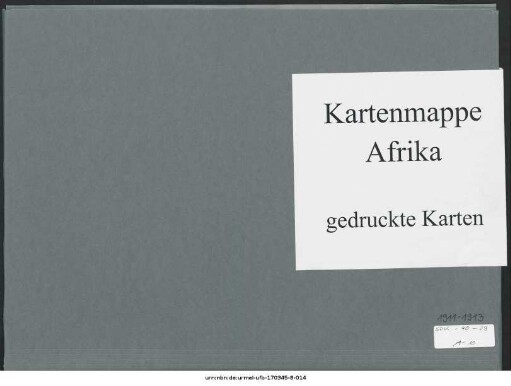 Südwestafrika : 1911-1913 : Kartensammlung
