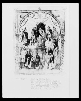 Vivian-Bibel. Sogenannte Erste Bibel Karls des Kahlen — Abt Vivian übergibt die Bibel an Karl den Kahlen, Folio 423 recto