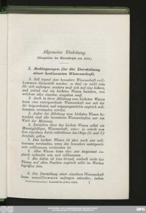 [A. Manuskript Zu Den Vorlesungen W. S: 1812/13.]