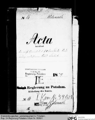 Ortsstatuten auf Grund des § 11 der Städteordnung in Bad Wilsnack