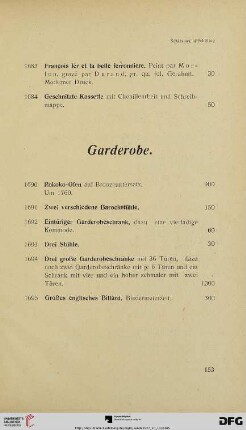 Garderobe (Nr. 1690-1695)