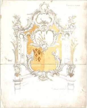Gmelin, Leopold; Sammlung Gmelin: Handzeichnungen - Folio 3 - Dekoration (Ansicht)