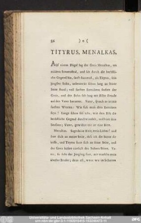 Tityrus. Menalkas.