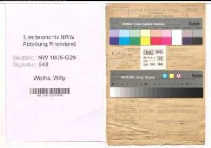 Entnazifizierung Willy Weihs , geb. 05.12.1893 (Bahnsekretaer)