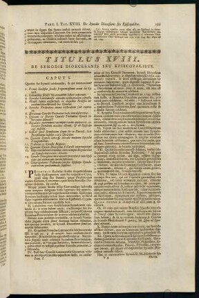 155-161, Titulus XVIII. De Synodis Dioecesanis Seu Episcopalibus.