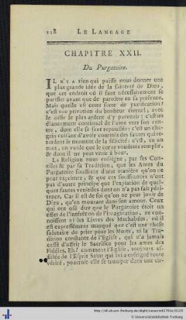 Chap. XXII. Du Purgatoire.