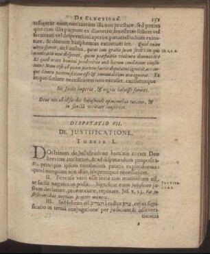 Disputatio VII. De Justificatione.