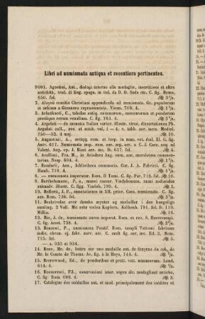 436-445, Libri ad numismata antiqua et recentiora pertinentes