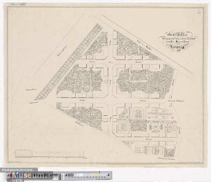 Grundriss der projectirten neuen Vorstadt vor dem Hinterthore zu Leipzig 1836