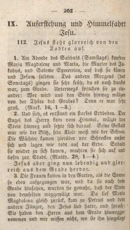 IX. Auferstehung und Himmelfahrt Jesu.
