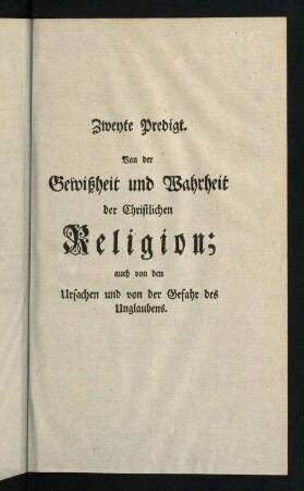 21-44, II. Predigt. Zweyte Predigt über diesen Text.