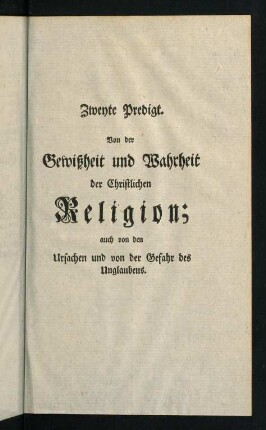 21-44, II. Predigt. Zweyte Predigt über diesen Text.
