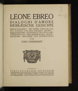Dialoghi d'amore : Hebräische Gedichte
