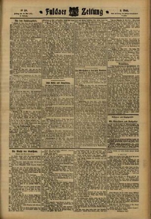 Zweite Ausgabe vom Freitag, den 26. Mai 1911.