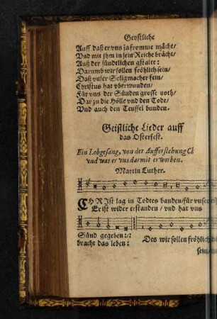 Geistliche Lieder auff das Osterfest.