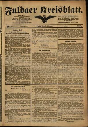 Ausgabe vom Freitag, den 03. Januar 1908.