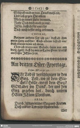 Am dritten Oster-Feyertage