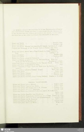 List Of Editions And Translations