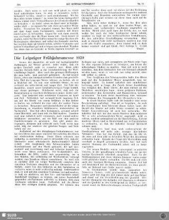 Die Leipziger Frühjahrsmesse 1929