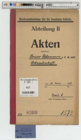 Pariser Abkommen (Patiyn Abkommen) Allgemeine Vollzugsbestimmungen: Bd. 1 a