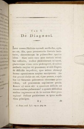 Cap. I. De Diagnosi.