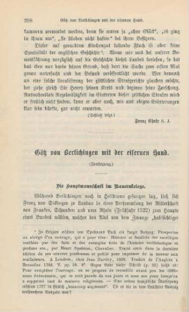 298-322 Götz von Berlichingen mit der eisernen Hand : Fortsetzung