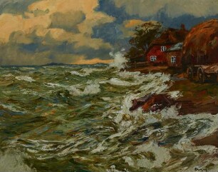 Sturmflut auf der Hallig
