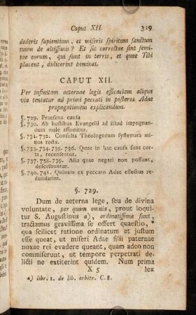 319-338, Caput XII. Per infinitam aeternae legis efficaciam aliqua via tentatur...