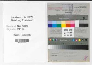 Entnazifizierung Friedrich Kuhn , geb. 07.04.1890 (Kaufmaennischer Angestellter)
